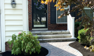 Front Sidewalk Unilock Porch Front Entry Powell Ohio