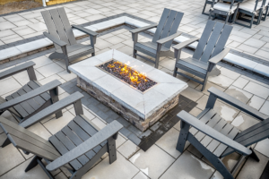 Unilock Beacon Hill Paver Patio Natural Gas Fire Pit