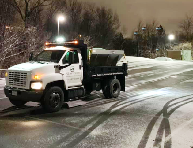 snow and ice plow truck for residential and commercial properties ohio