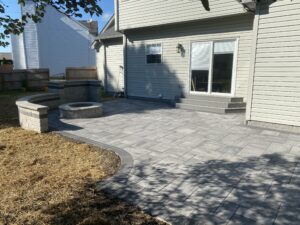 Beacon Hill Pavers Grill Case Seating Wall Fire Pit Paver Patio Westerville Ohio