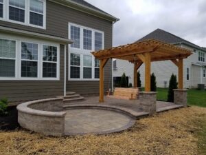 Paver Patio Builder Dublin Ohio Pergola Cedar Porch Swing LED Landscape Lighting Dublin Ohio